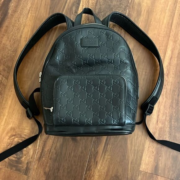 GUCCI Signature Pocket Backpack Guccissima Leather - Picture 2 of 9